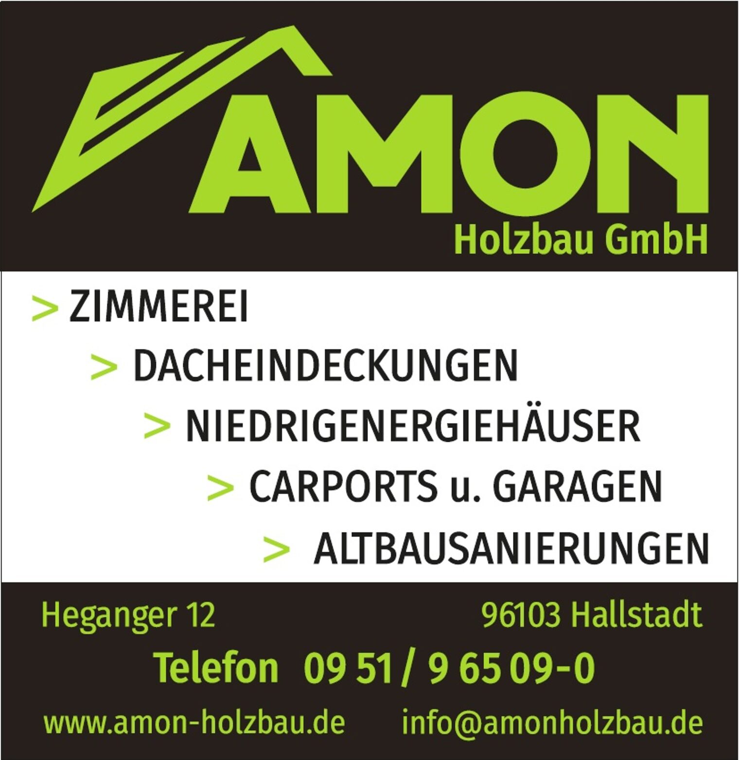 AMON Holzbau GmbH Werbung