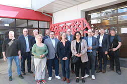 Gruppenbild der Delegation der Grünen zusammen mit HWK-Präsident Grassmann, HWK-Geschäftsführer Bauer und HWK-Geschäftsführer Beck.