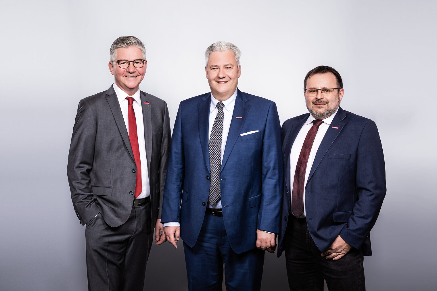 Gruppenbild von Matthias Graßmann, Christian Herpich und Harald Sattler