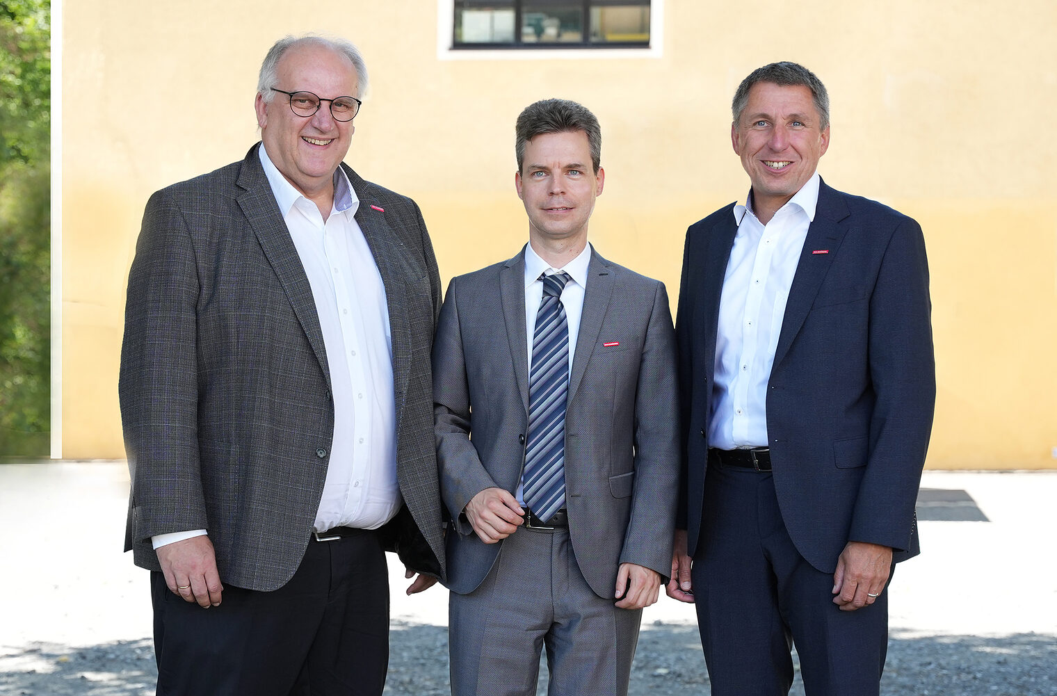 Gruppenbild von Reinhard Bauer, Sebastian Serfas und Rainer Beck