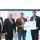 Gruppenbild der Urkundenübergabe mit Reinhard Bauer, Matthias Graßmann,, Jürgen Günthner und Professor Plessing