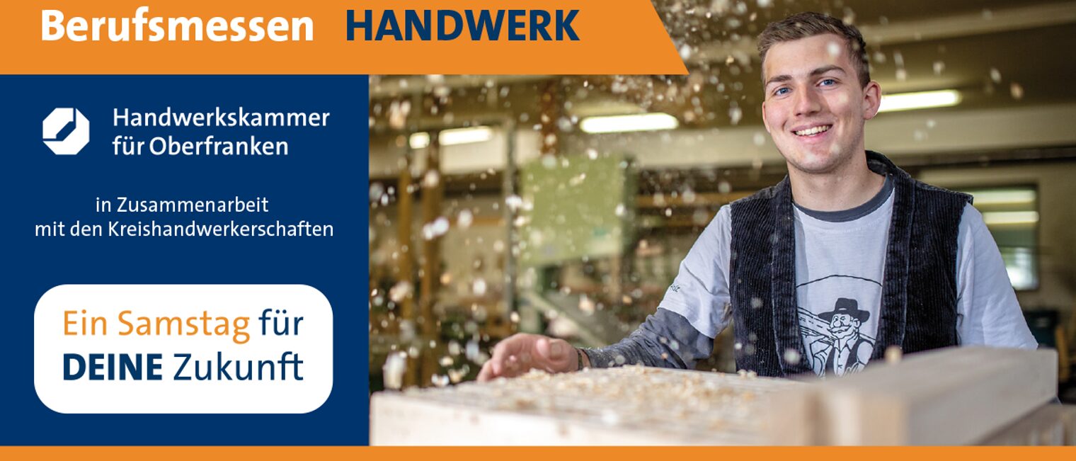 Foto-Hinweis auf die Berufsmessen Handwerk.
