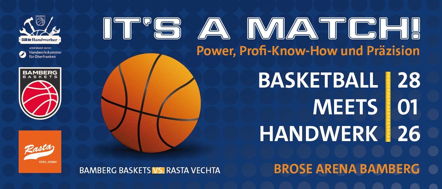 Grafik It's a Match Basketball meets Handwerk 28.01.2026
