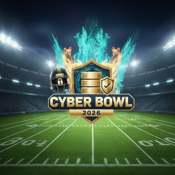 Collage eines IT-Football-Felds mit Datenschutzsymbol und Footballhelm