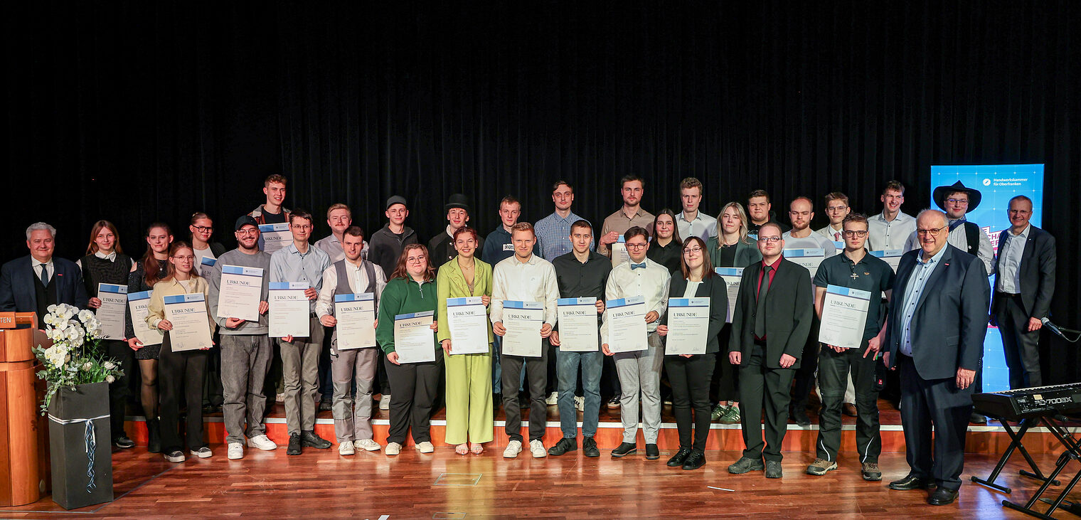 Gruppenbild aller Kammersiegerinnen und Kammersieger der DMH 2025