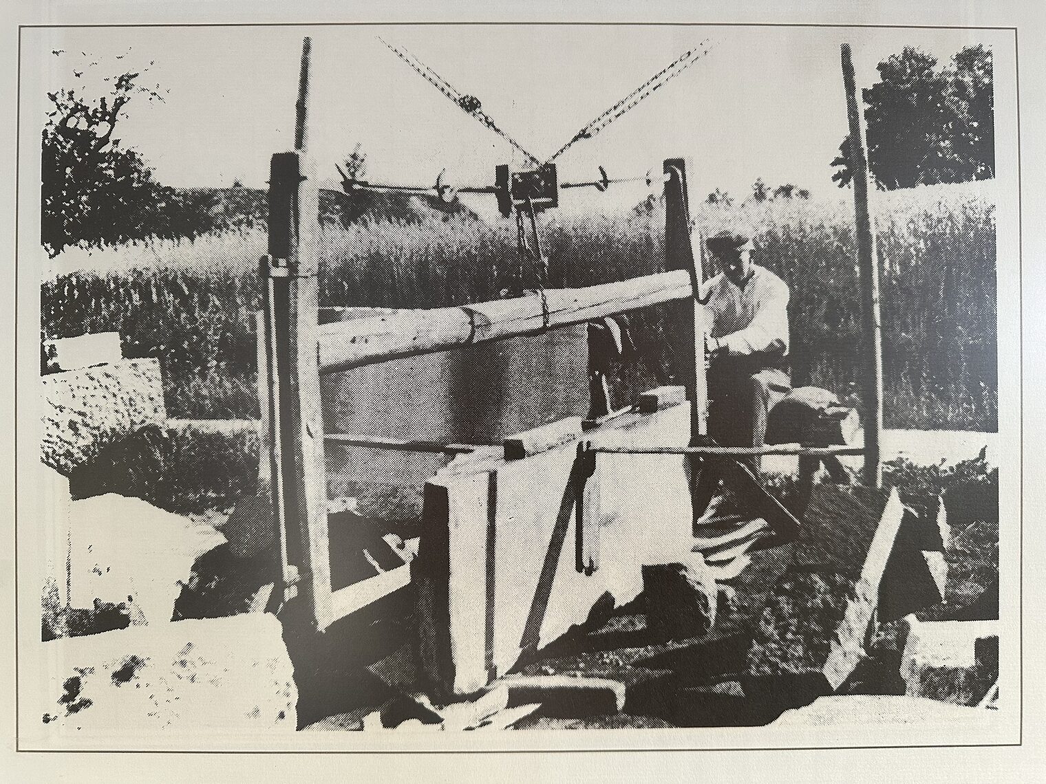 Die Steinbearbeitung in alten Zeiten.