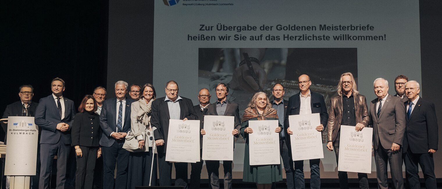 Gruppenbild der Goldenen Meisterinnen und Meister aus Lichtenfels