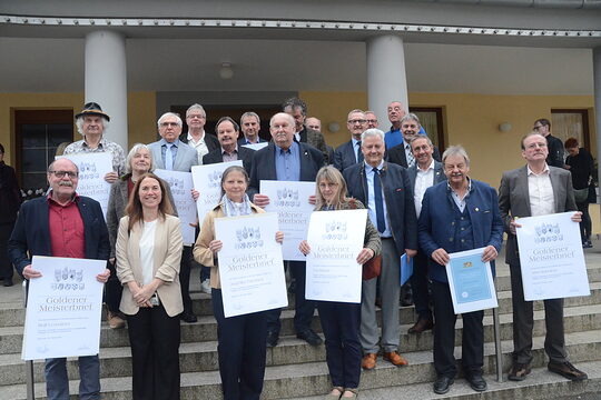 Gruppenbild der Goldenen Meisterinnen und Meister aus Kronach