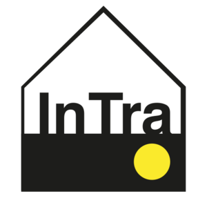 Logo InTraBau mit einem stilisierten Haus