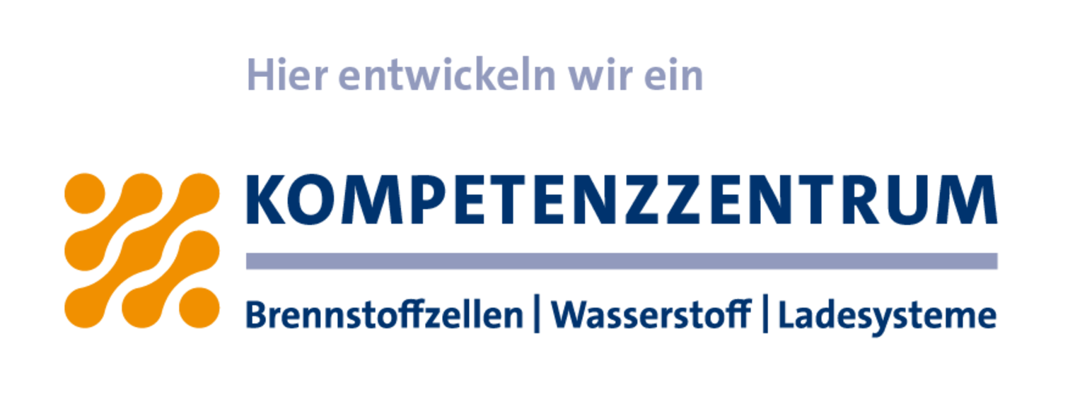 Logo des Kompetenzzentrums für Brennstoffzellen, Wasserstoff und Ladesysteme