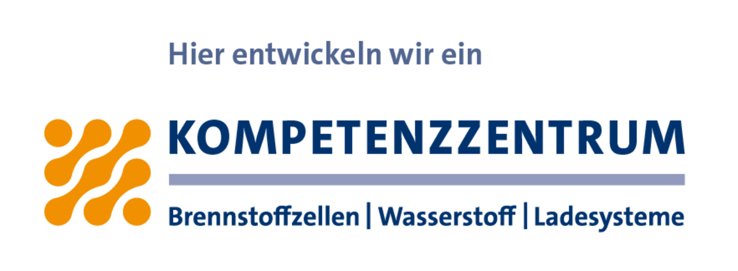 Logo Hier entwickeln wir ein Kompetenzzentrum für Brennstoffzellen, Wasserstoff und Ladesysteme