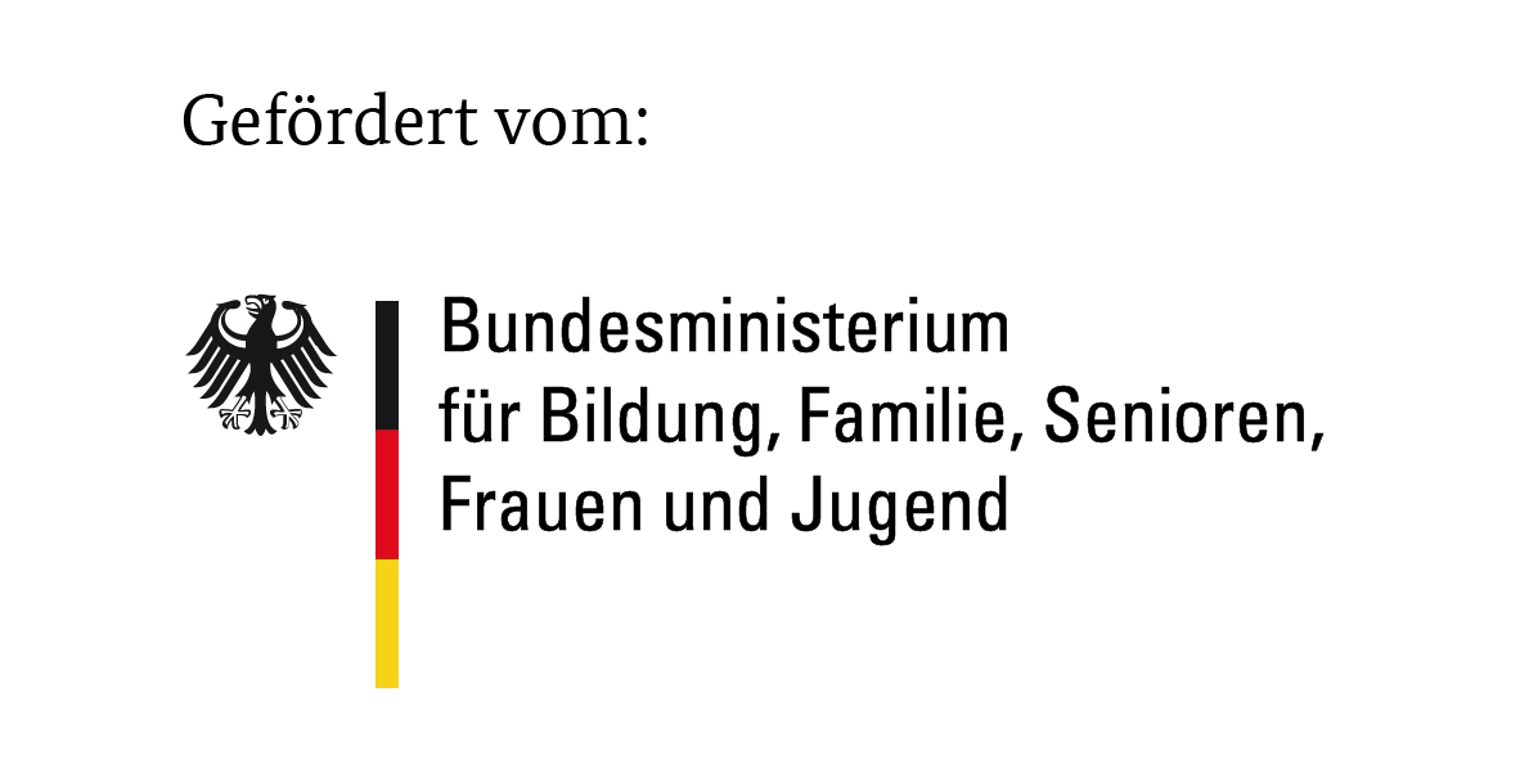 Logo Gefördert vom Bundesministerium für Bildung, Familie, Senioren, Frauen und Jugend