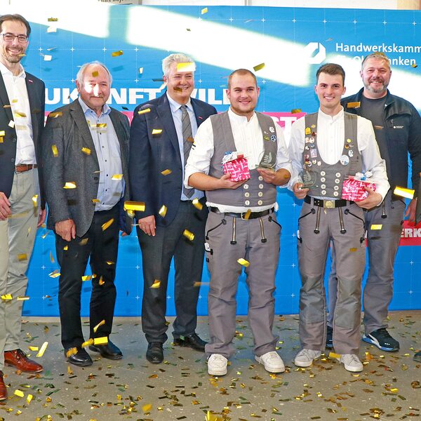 Gruppenbild von Dr. Rainer-Johannes Wolf, Otto Siebenhaar, Matthias Graßmann, Tim Arnold, Jakob Distler, Frank Heinisch, Reinhard Bauer