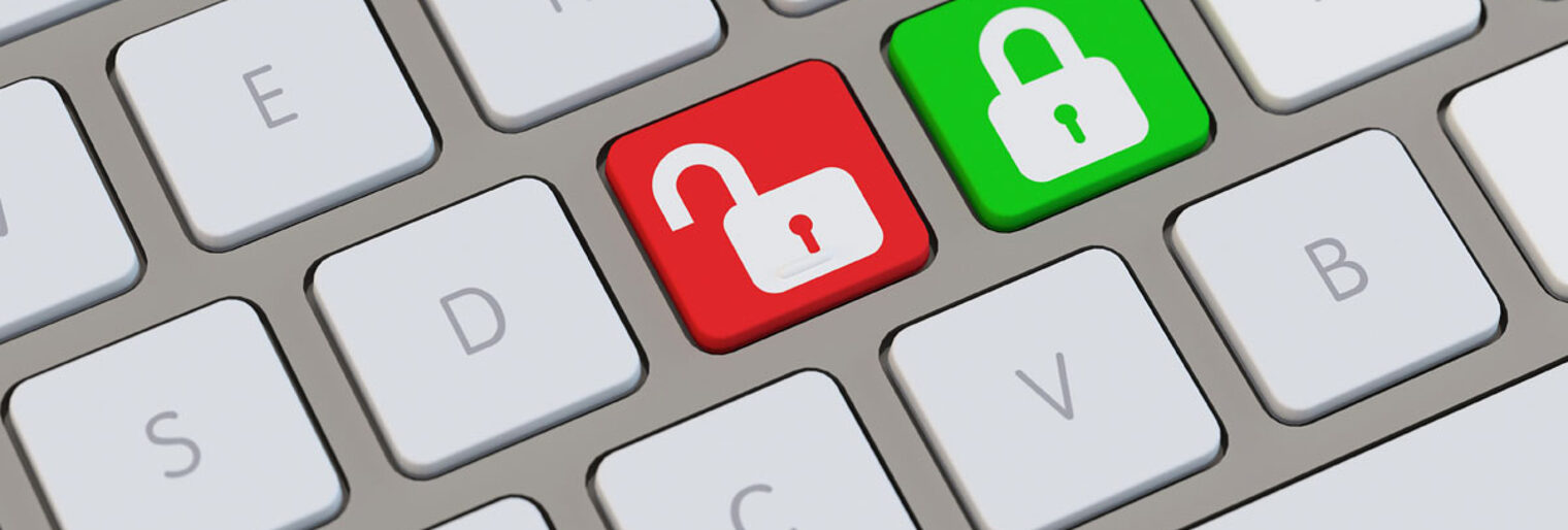 Verschlüsselt oder offen, gesichert oder leicht zu hacken? Datensicherheit wird auch für kleinere und mittlere Unternehmen immer mehr zum Thema. Schloss als Symbol für Verschlüsselung auf einer Tastatur vom Computer Schlagwort(e): Datenschutz, Schloss, Computer, Tastatur, Sicherheit, Verschlüsselung, Schutz, verschließen, öffnen, schließen, Backup, Datensicherheit, Datensicherung, Code, Daten, Datendiebstahl, Datenklau, Datenübertragung, digital, EDV, Phishing, Gefahr, geschützt, gesichert, Laptop, Technologie, Kommunikation, Business, geheim, Hacker, Informatik, Internet, Internetkriminalität, Internetsicherheit, Konzept, online, Passwort, PC, sicher, sichern, SSL, Taste, Trojaner, Verbindung, verschlüsselt, Virenschutz, Virus, Webseite, Webshop, Übertragung, datenschutz, schloss, computer, tastatur, sicherheit, verschlsselung, schutz, verschlieen, ffnen, schlieen, backup, datensicherheit, datensicherung, code, daten, datendiebstahl, datenklau, datenbertragung, digital, edv, phishing, gefahr, geschtzt, gesichert, laptop, technologie, kommunikation, business, geheim, hacker, informatik, internet, internetkriminalitt, internetsicherheit, konzept, online, passwort, pc, sicher, sichern, ssl, taste, trojaner, verbindung, verschlsselt, virenschutz, virus, webseite, webshop, bertragung