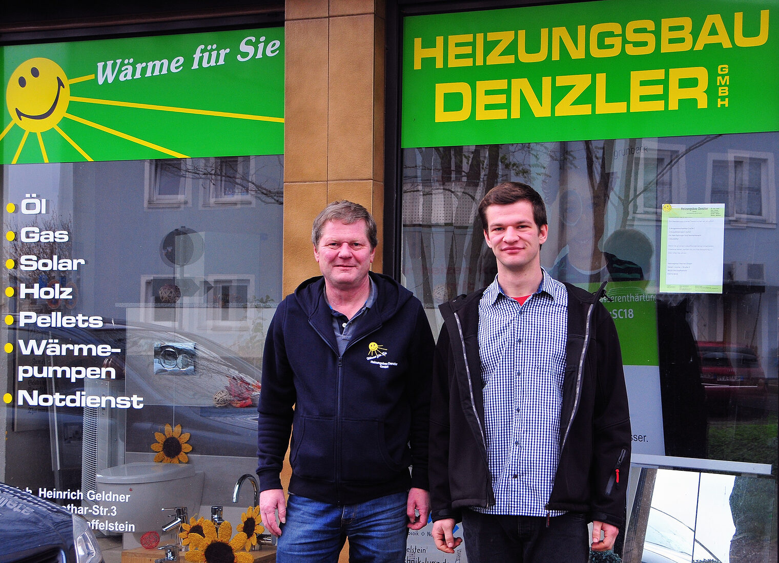 Benedikt Geldner (links) ist Bayerns bester Anlagenmechaniker für Sanitär-, Heizungs- und Klimatechnik. Heinrich Geldner ist nicht nur der Vater, sondern war auch Chef und Ausbilder in einer Person.