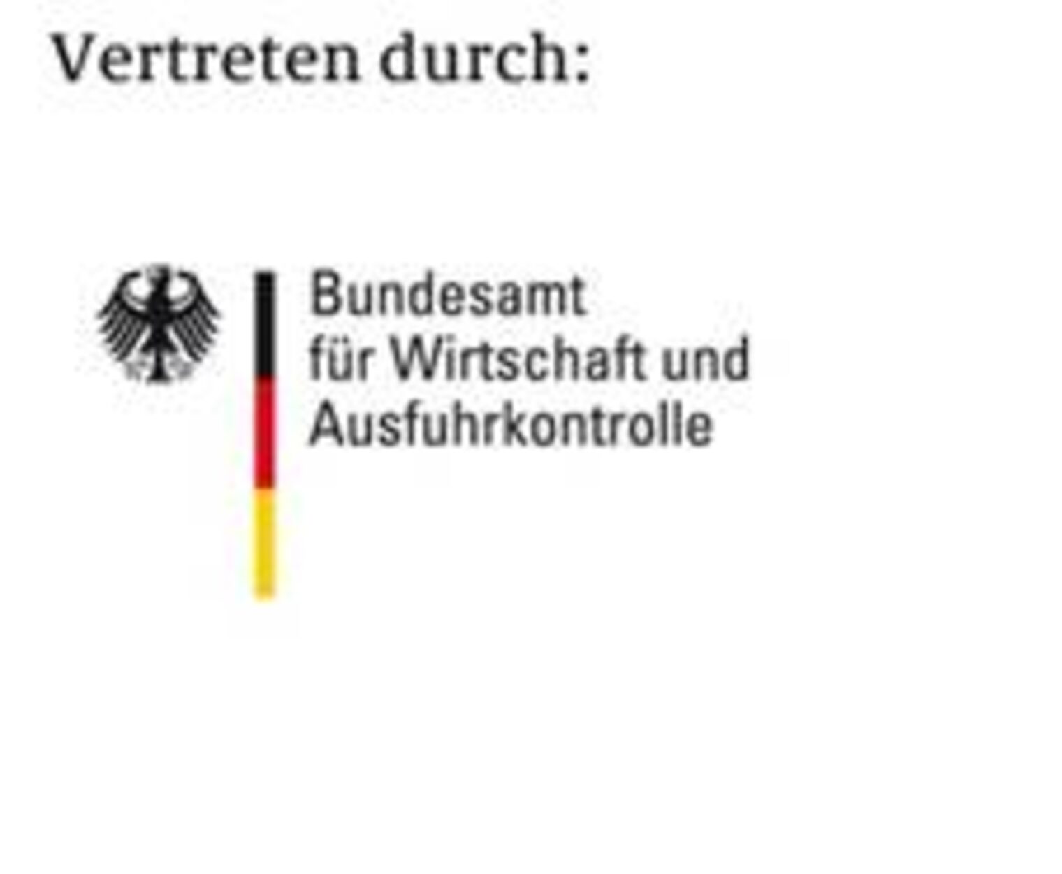 Siegel Vertreten durch Bundesamt für Wirtschaft und Ausfuhrkontrolle