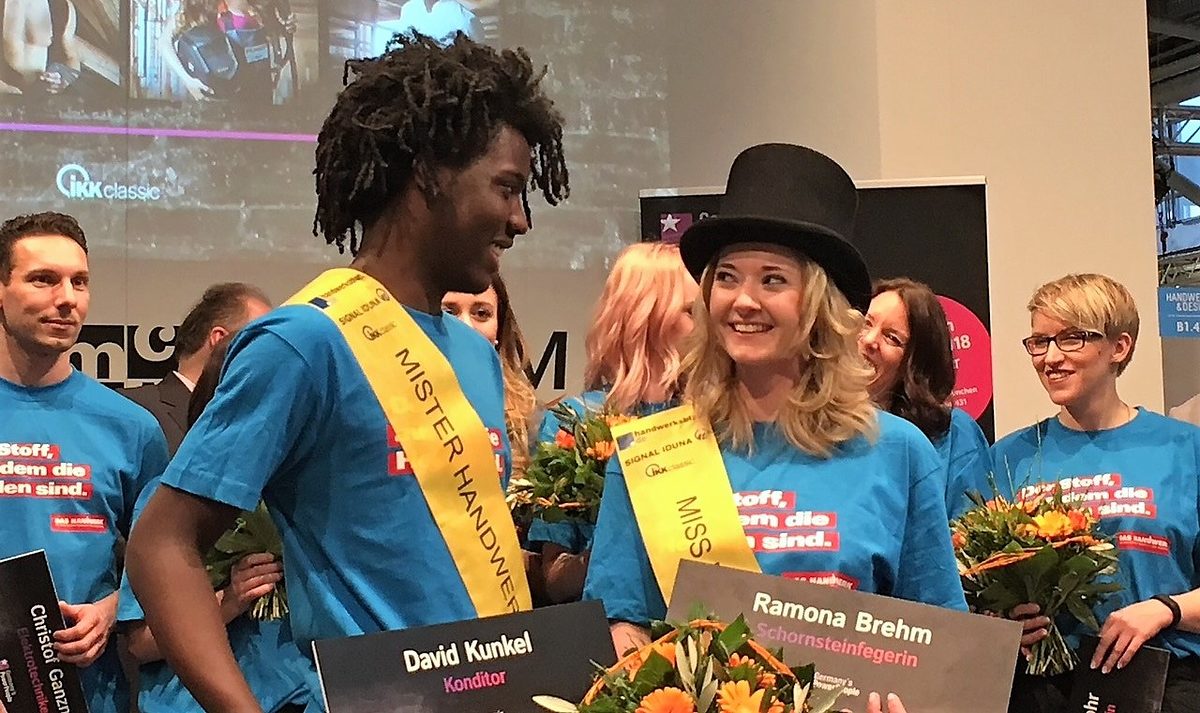 Miss + Mister Handwerk 2018: Die Schornsteinfegerin Ramona Brehm und der Konditor David Kunkel