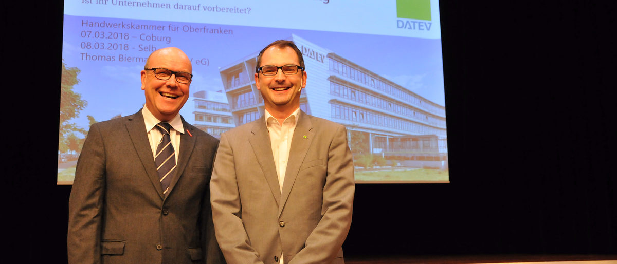 Hans-Karl Bauer, HWK und Thomas Biermann, DATEV Hans-Karl Bauer, HWK und Thomas Biermann, DATEV