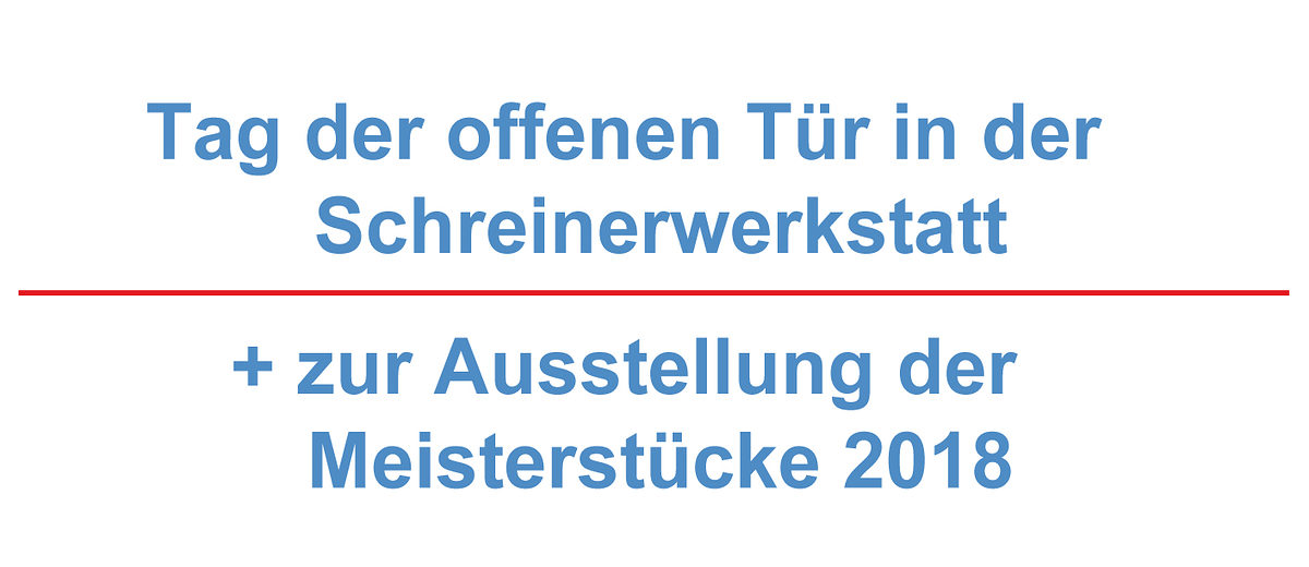Tag der offenen Schreinerwerkstatt