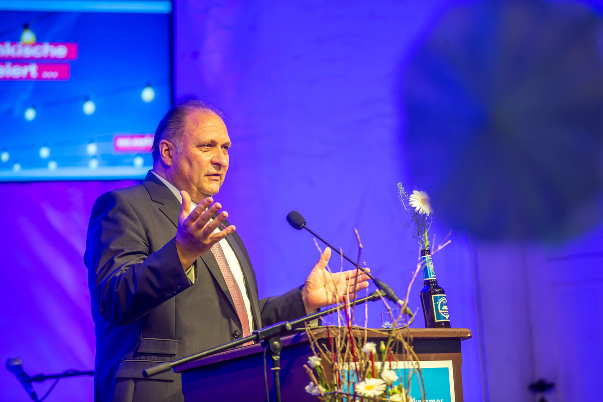 Oberster Repräsentant des Handwerks in Deutschland: Hans Peter Wollseifer, der Präsident der Zentralverbands des deutschen Handwerks. Aiwanger, HWK, Sommerempfang, Wollseifer