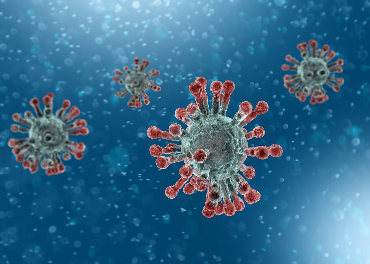 Microscopic view of Coronavirus, a pathogen that attacks the respiratory tract. Analysis and test, experimentation. Sars. 3d render Schlagwort(e): corona,respiratory,medical,mers-cov,middle,prevention,cell,outbr