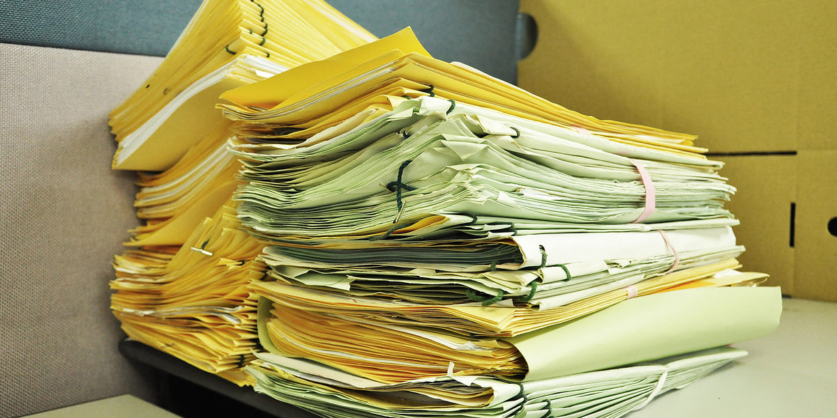 The Stack Of File Folders The Stack Of File Folders Schlagwort(e): Archives, 1940-1980 Retro-Styled Imagery, Retro Revival, Filing Documents, Rasp, Ring Binder, Blank Expression, Large Group of Objects, Page, Busy, Paperwork, Multi-Tasking, Storage Compartment, Antique, Obsolete, Stacking, Application Form, Report, Bureaucracy, Blank, Storage Room, File, Note Pad, Paper Currency, Working, Organization, Office Building, Tall, Survival, Emotional Stress, Chaos, Order, White, Paper, Messy, Old-fashioned, Old, Crowded, Stack, Heap, Education, Business, Finance, Research, Occupation, Office Interior, Warehouse, Place of Work, Book, Letter, Form, Document, Brochure, Newspaper, Data, Sheet, Desk, stored, template, yellowed, Report, Note
