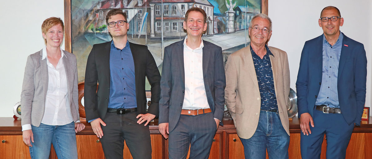 Das Team der Betriebswirtschaftlichen Beratung von links: Julia Burger, Phillip Schlott, Dr. Dirk Haid, Roland Hetzel und Klaus Pfattheicher.